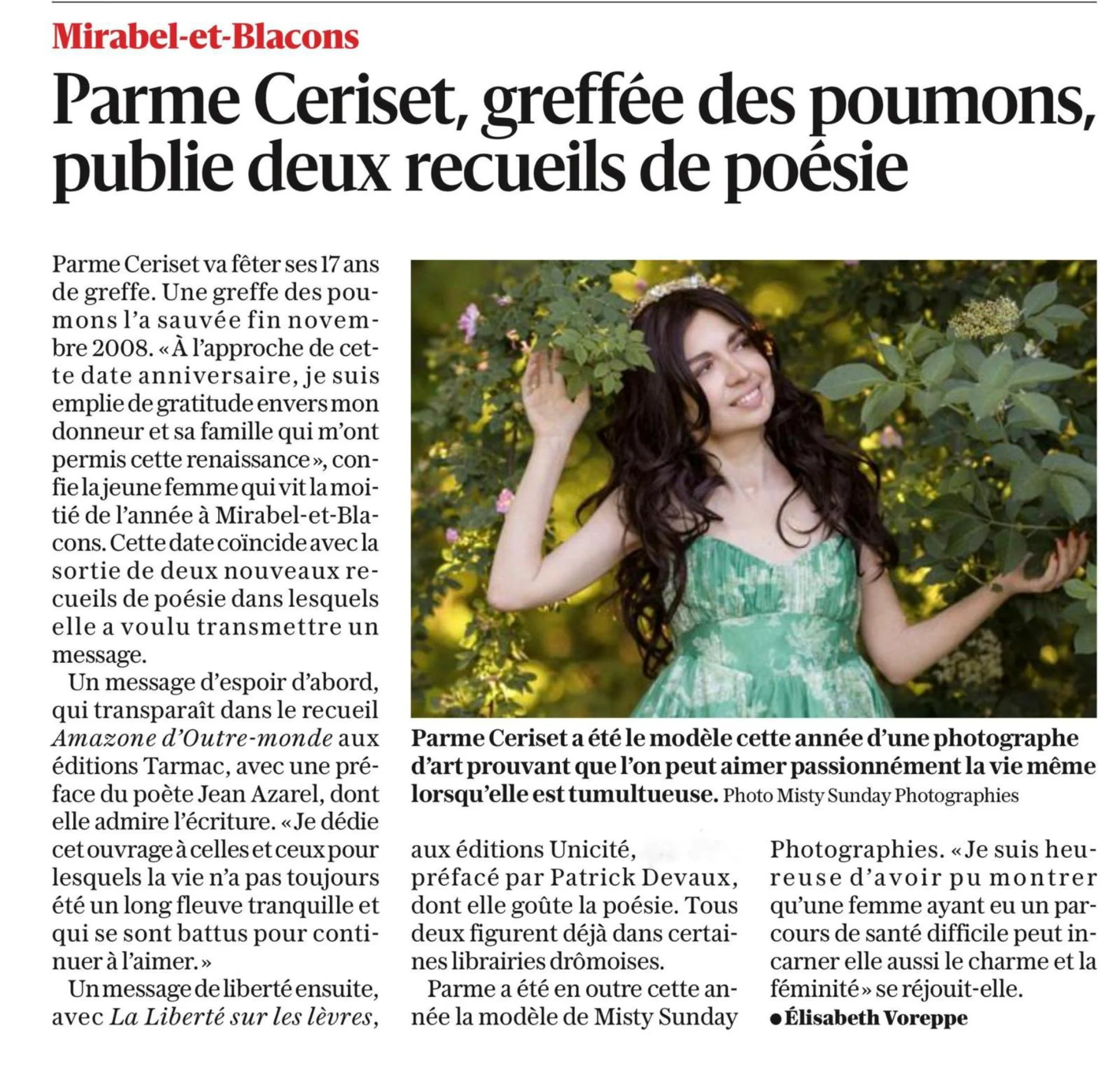 Article parme ceriset dauphine libere 2 novembre 2025