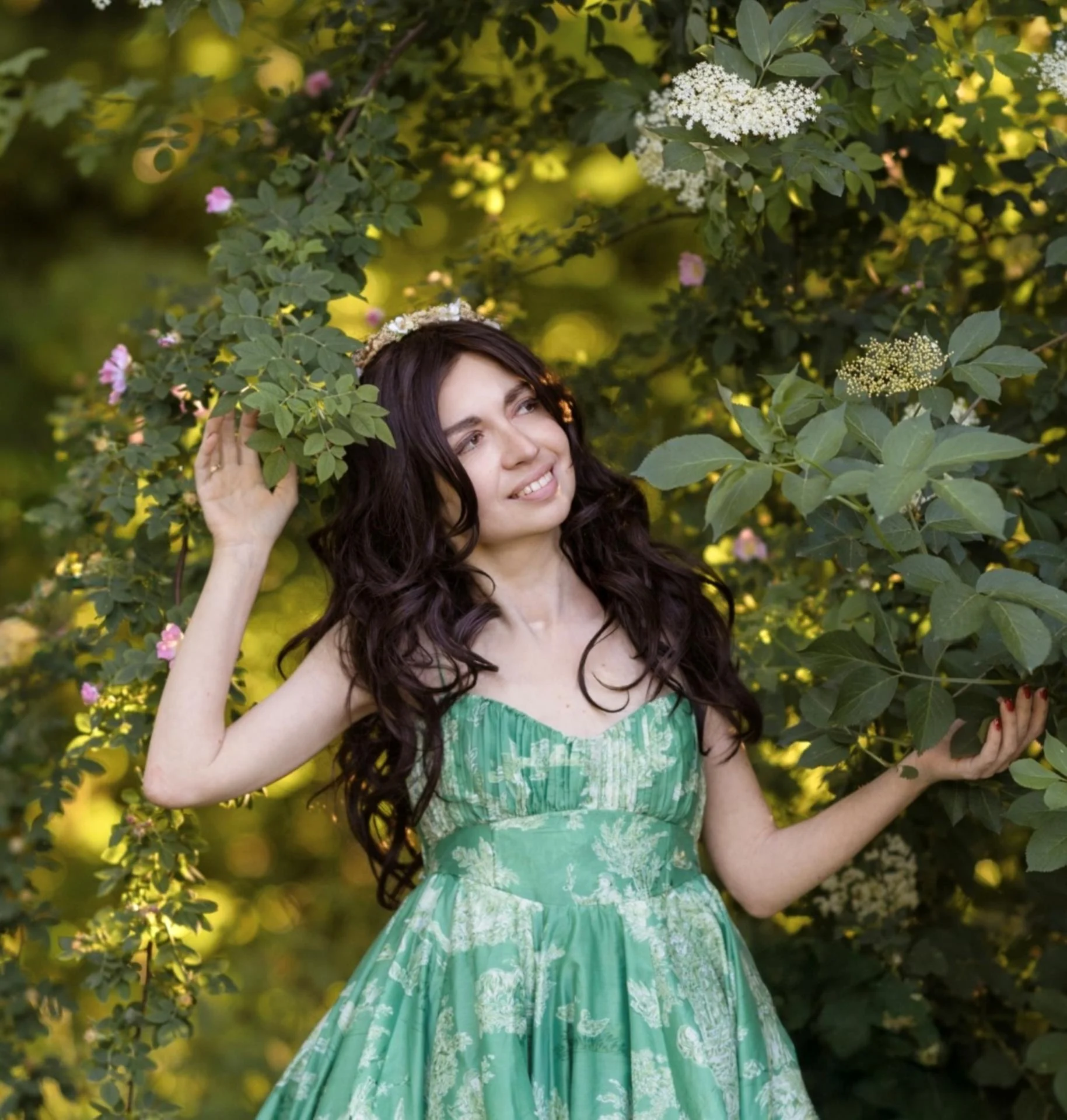 Portrait eglantines parme visage hd misty